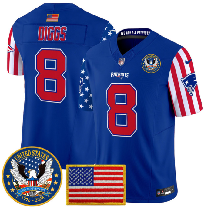 Stefon Diggs Jersey #8 America 250 Edition Vapor Limited Stitched