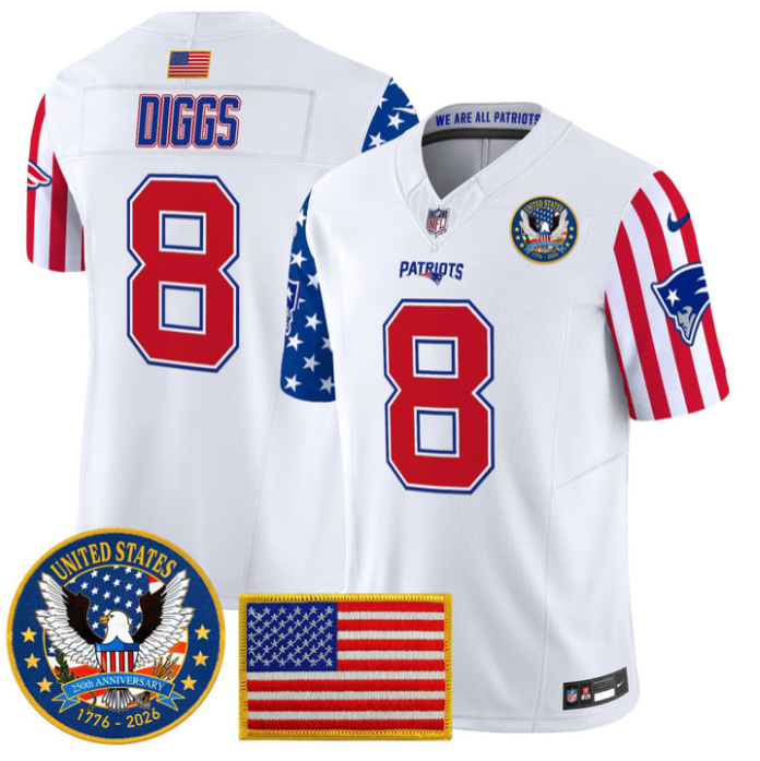 Stefon Diggs Jersey #8 America 250 Edition Vapor Limited Stitched