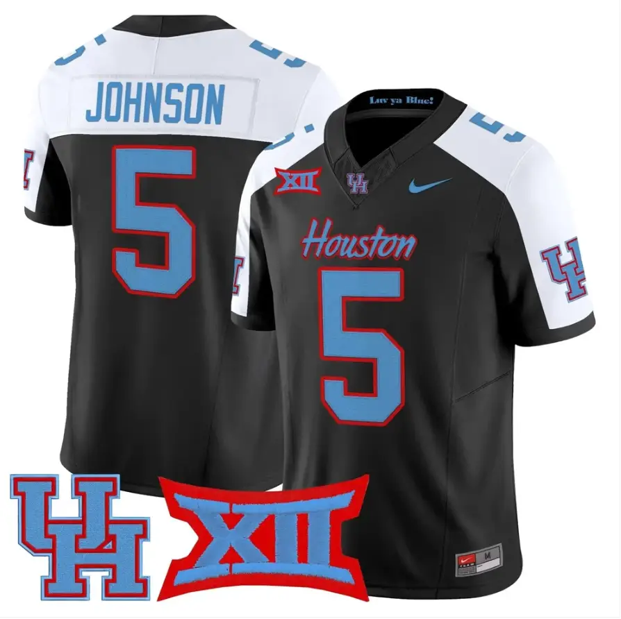 Stephon Johnson Jersey #5 Houston Cougars 2026 Vapor Limited Stitched Black Alter