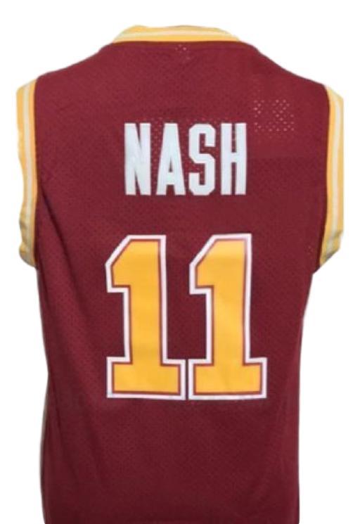 Steve Nash Jersey #11 College Basketball Sewn Maroon
