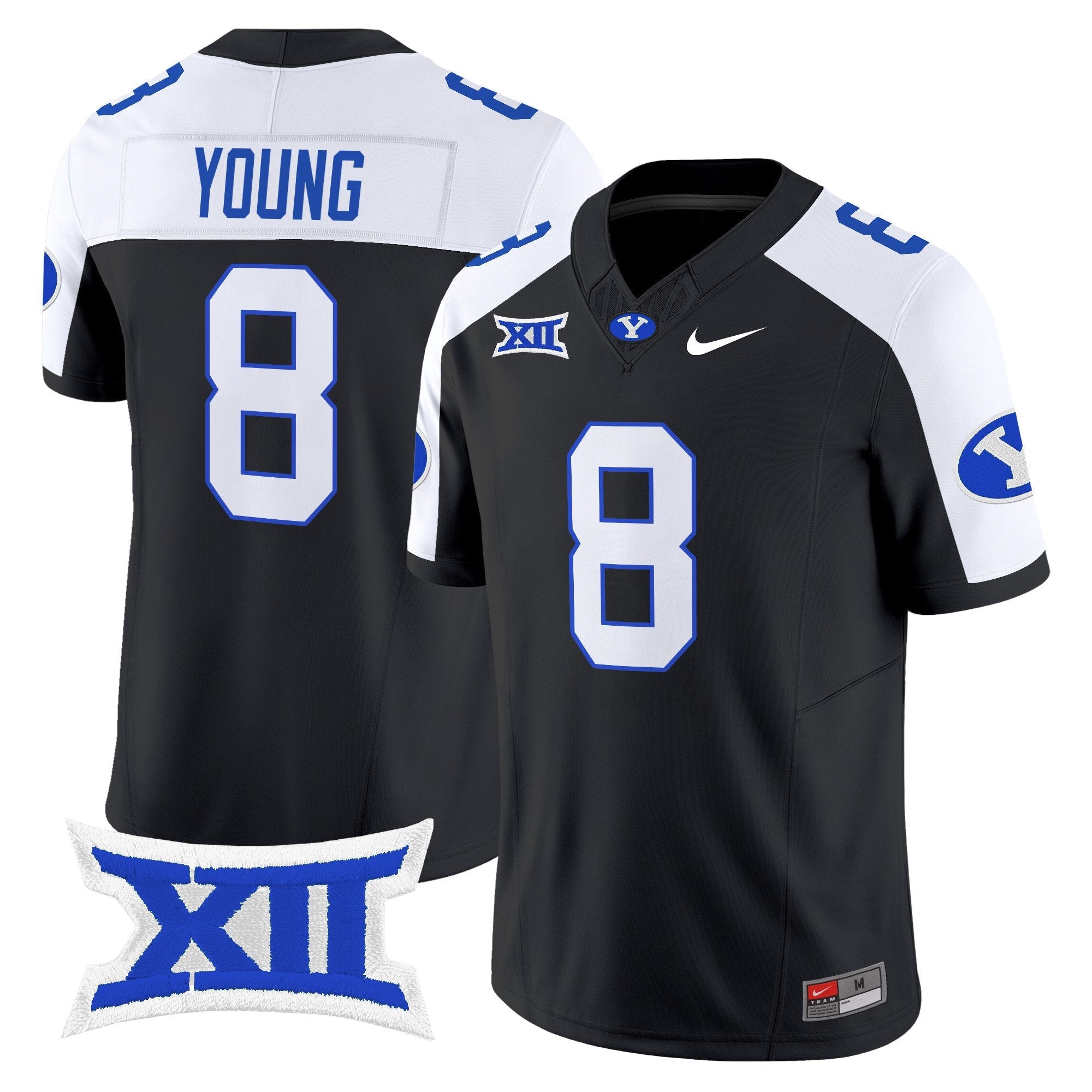 Steve Young Jersey #8 BYU Cougars 2025 Vapor Limited Stitched Black Alternate