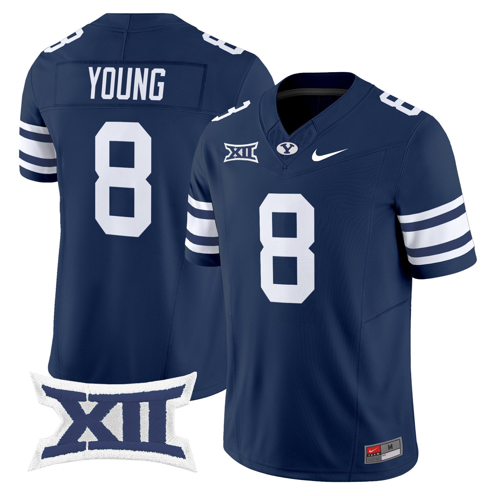 Steve Young Jersey #8 BYU Cougars 2025 Vapor Limited Stitched Navy