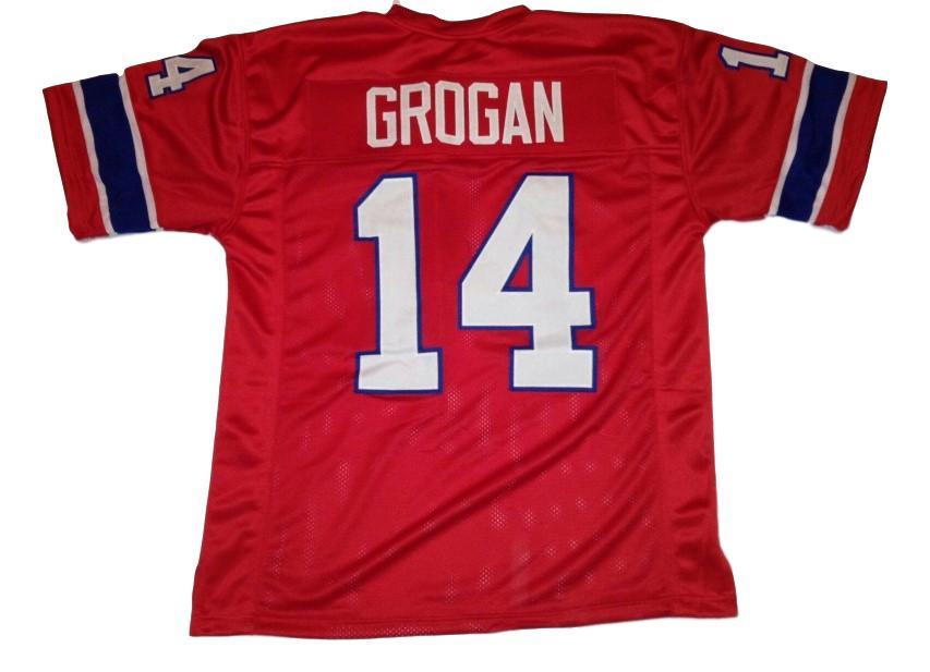 Steve Grogan CUSTOM STITCHED Unsigned Football Jersey Red