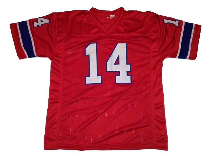 Steve Grogan CUSTOM STITCHED Unsigned Football Jersey Red