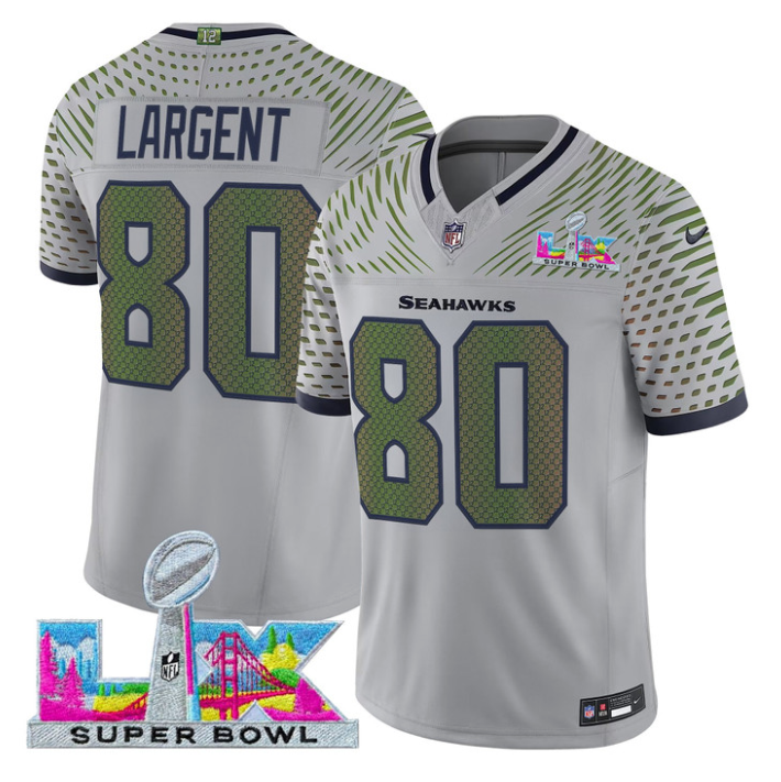 Steve Largent Jersey #80 Super Bowl LX Vapor Limited All Stitched