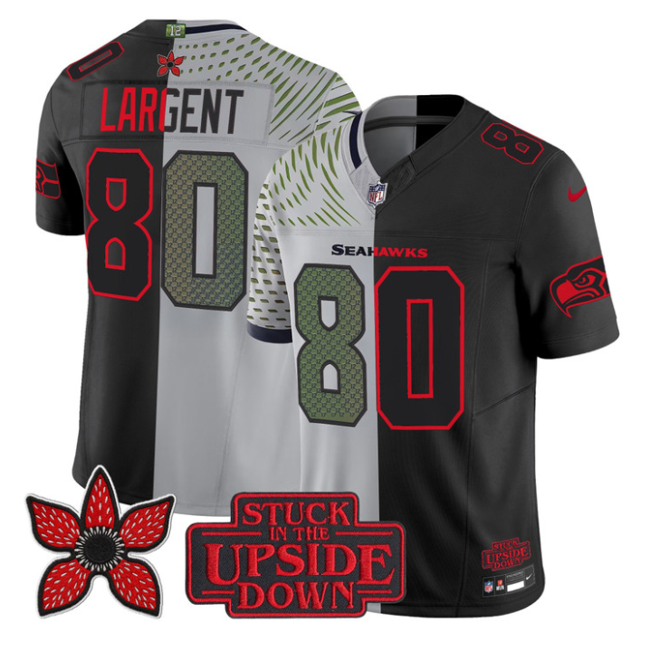 Steve Largent Jersey #80 Upside Down Edition Vapor Stitched