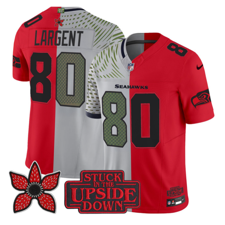 Steve Largent Jersey #80 Upside Down Edition Vapor Stitched