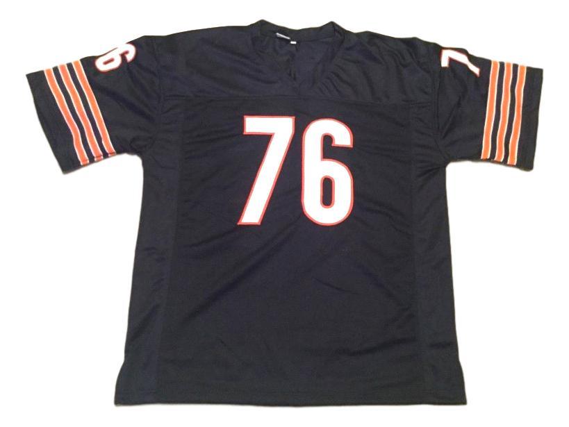 Steve McMichael CUSTOM STITCHED Unsigned Football Jersey Blue