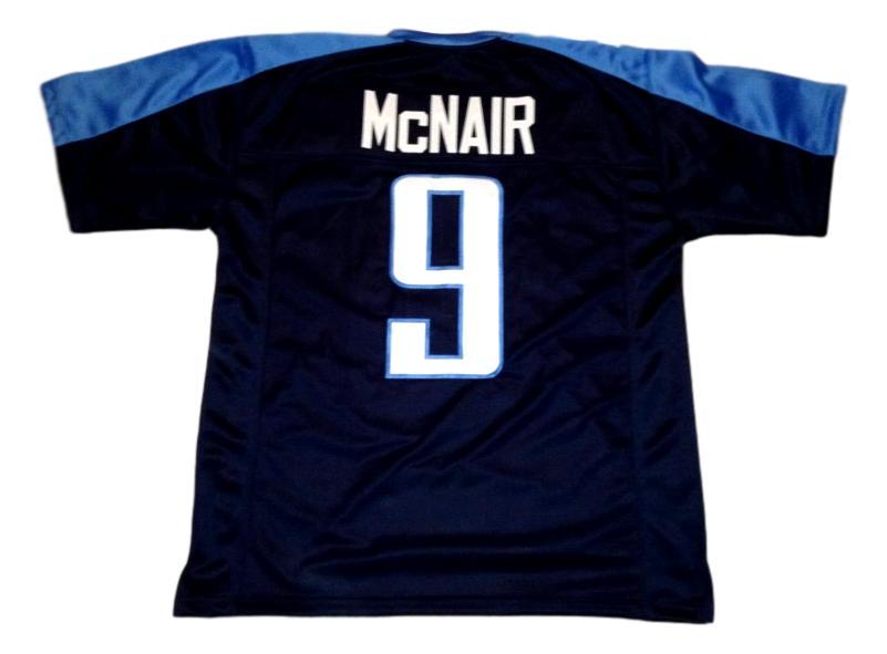 Steve McNair CUSTOM STITCHED Unsigned Football Jersey Blue