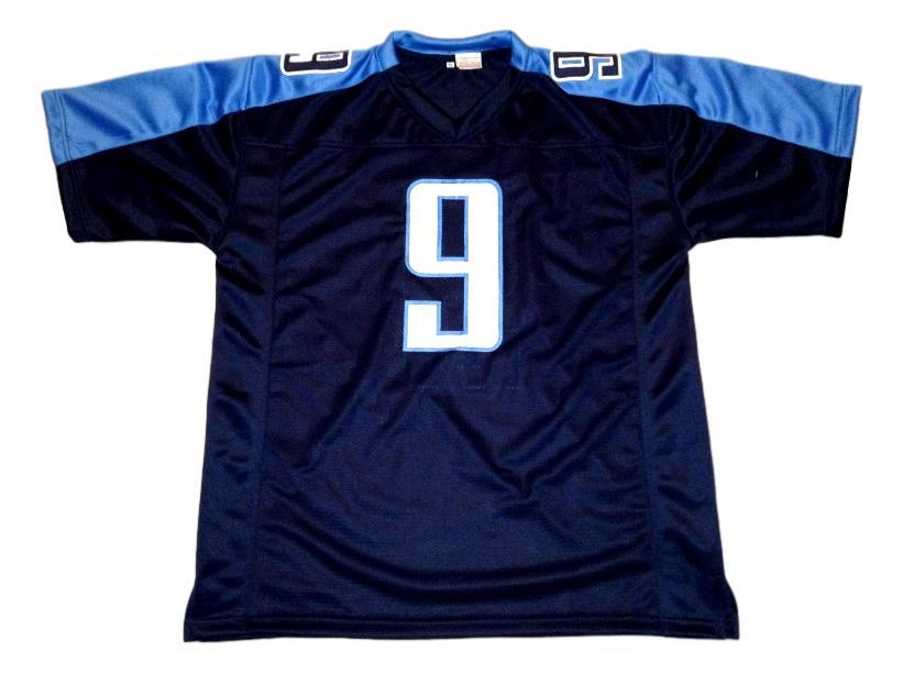 Steve McNair CUSTOM STITCHED Unsigned Football Jersey Blue