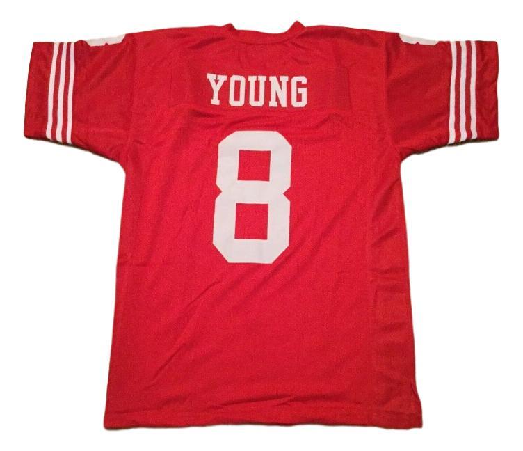 Steve Young CUSTOM STITCHED Unsigned Football Jersey Red