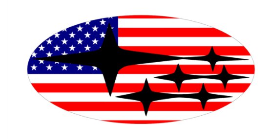Subaru American Flag 3X5 Ft Polyester Banner USA 90x150cm