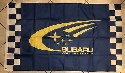 Subaru WRX Racing Black White Flag 3X5 Ft Polyester Banner USA 90x150cm