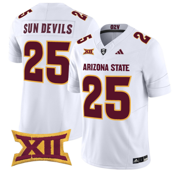 Sun Devils Jersey #25 Arizona State Sun Devils 2025 Limited Stitched White