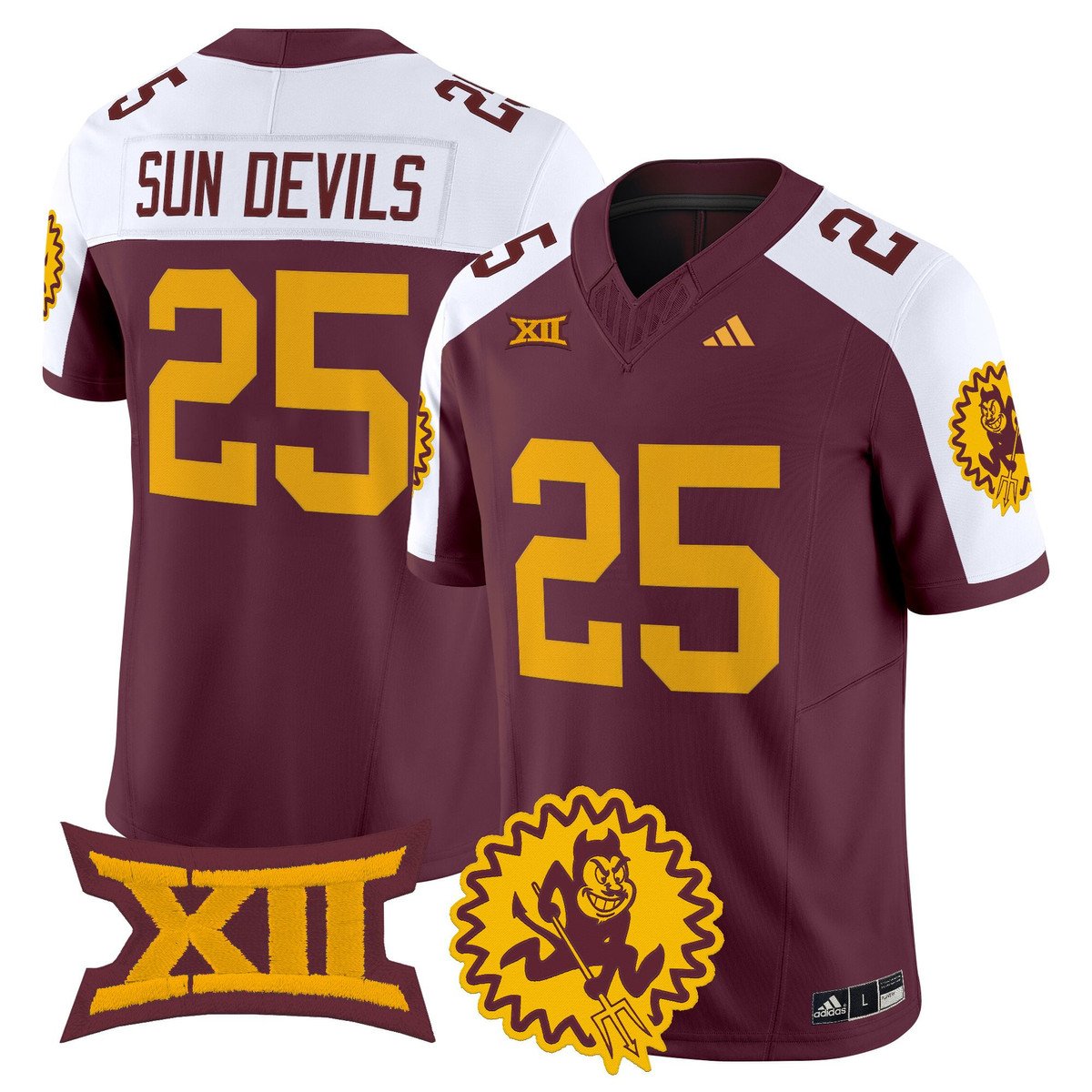 Sun Devils Jersey #25 Arizona State 1975 Throwback Limited Stitched Maroon Alter