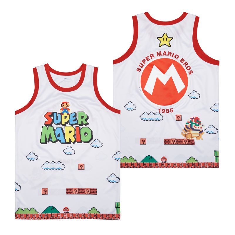 Super Mario Bros Movie Basketball Jersey White