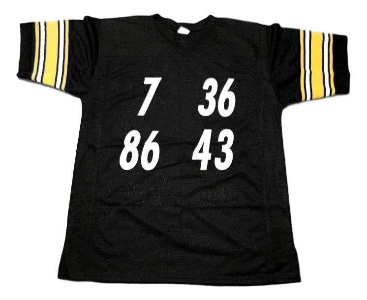 Super Bowl 40 CUSTOM STITCHED Unsigned Football Jersey Black