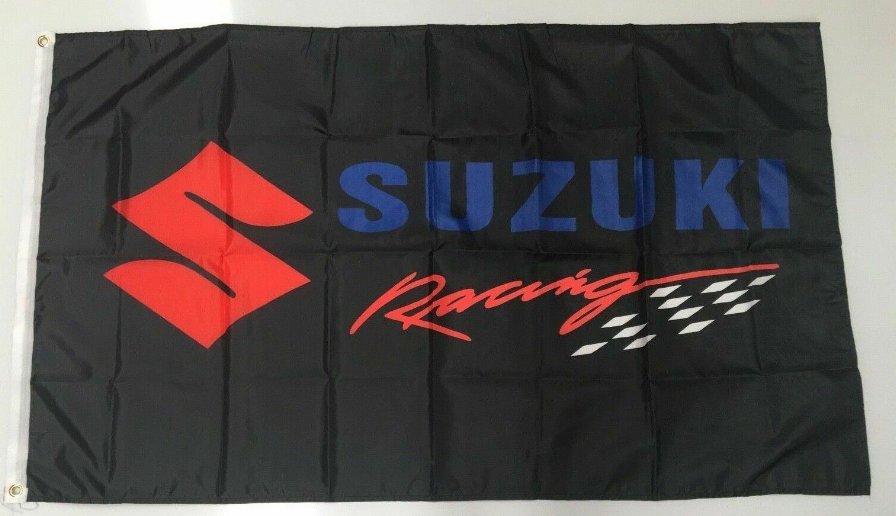 Suzuki Racing Style 4 Banner Flag Car Motorbike Mechanic Workshop Man Cave Bike 3x5ft