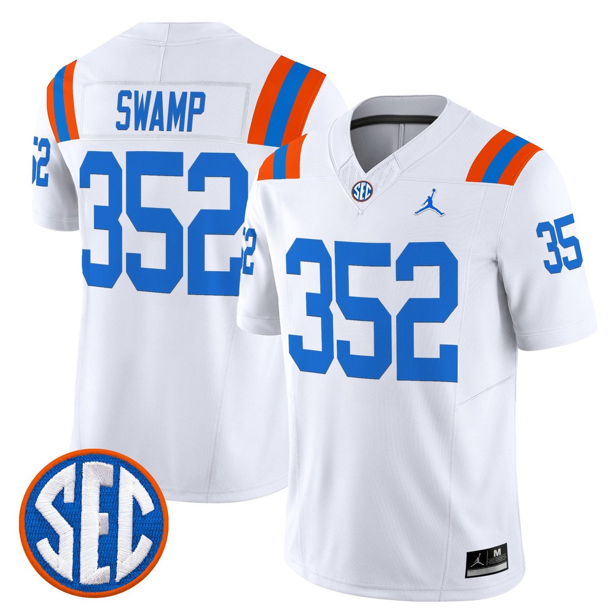 Swamp Jersey #352 Florida Gators 1960s Throwback Vapor Limited White