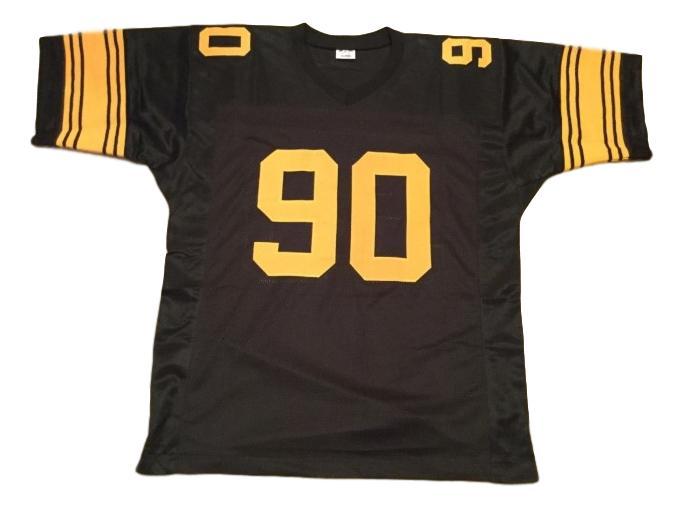 T.J. Watt CUSTOM STITCHED Unsigned Football Black Jersey