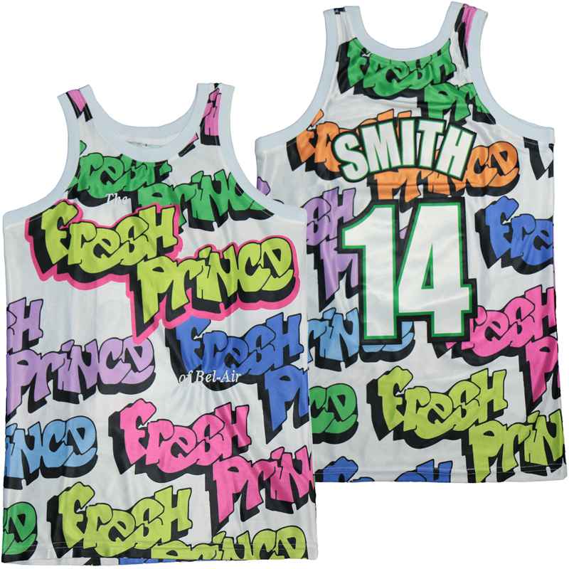 The Fresh Prince Of Belair #14 Smith Movie Basketball Jersey