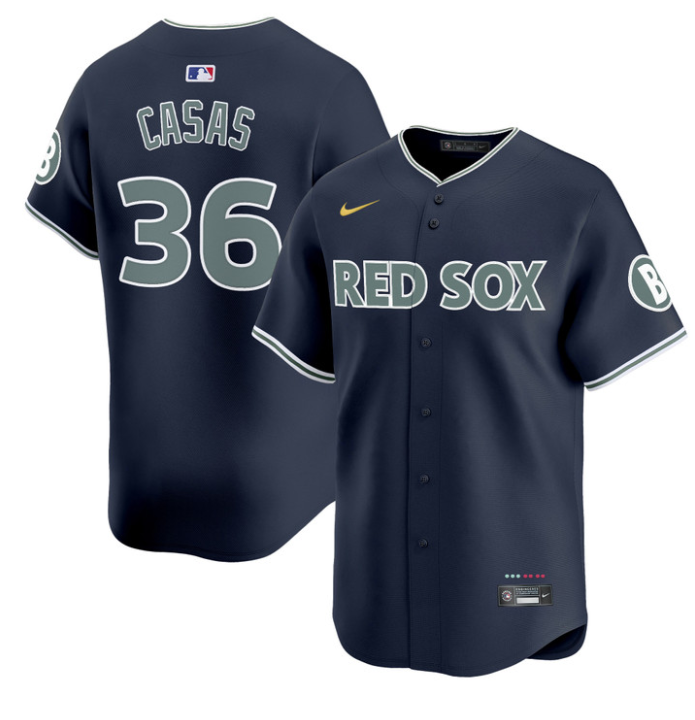 Triston Casas Jersey #36 Boston Red Sox 2025 City Connect Vapor Premier Limited Stitched Navy