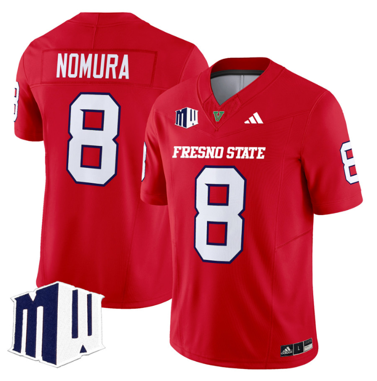 Tuasivi Nomura Jersey #8 Fresno State Bulldogs 2024 Stitched Red