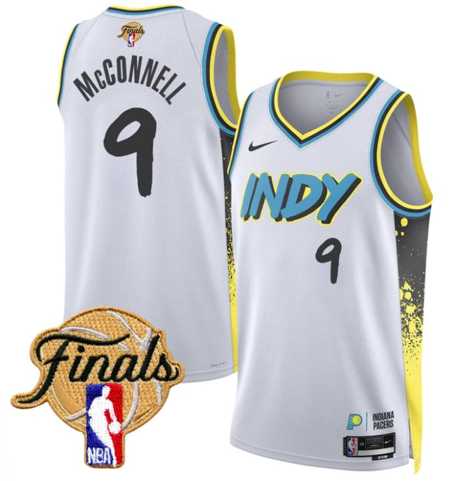 T.J. McConnell Jersey #9 Indiana Pacers 2025 Finals Swingman Stitched 24 - 25 City