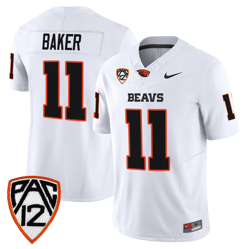 Terry Baker Jersey #11 Oregon State Beavers 2025 Limited Stitched White