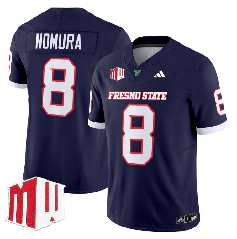 Tuasivi Nomura Jersey #8 Fresno State Bulldogs 2024 Stitched Navy