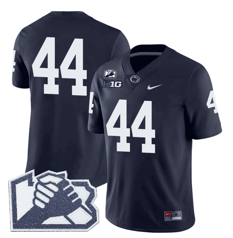 Tyler Warren Jersey #44 No Name Penn State Unity Patch Limited Stitched Navy