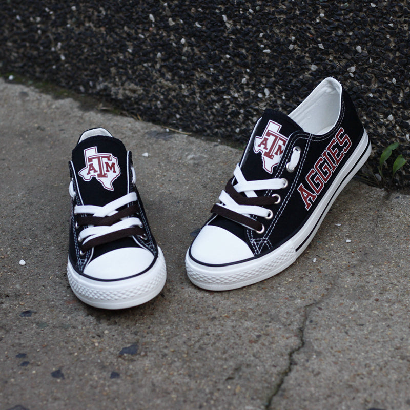 Texas A&M Aggies Limited Print NCAA College Students Low Top Canvas Shoes Sport Sneakers