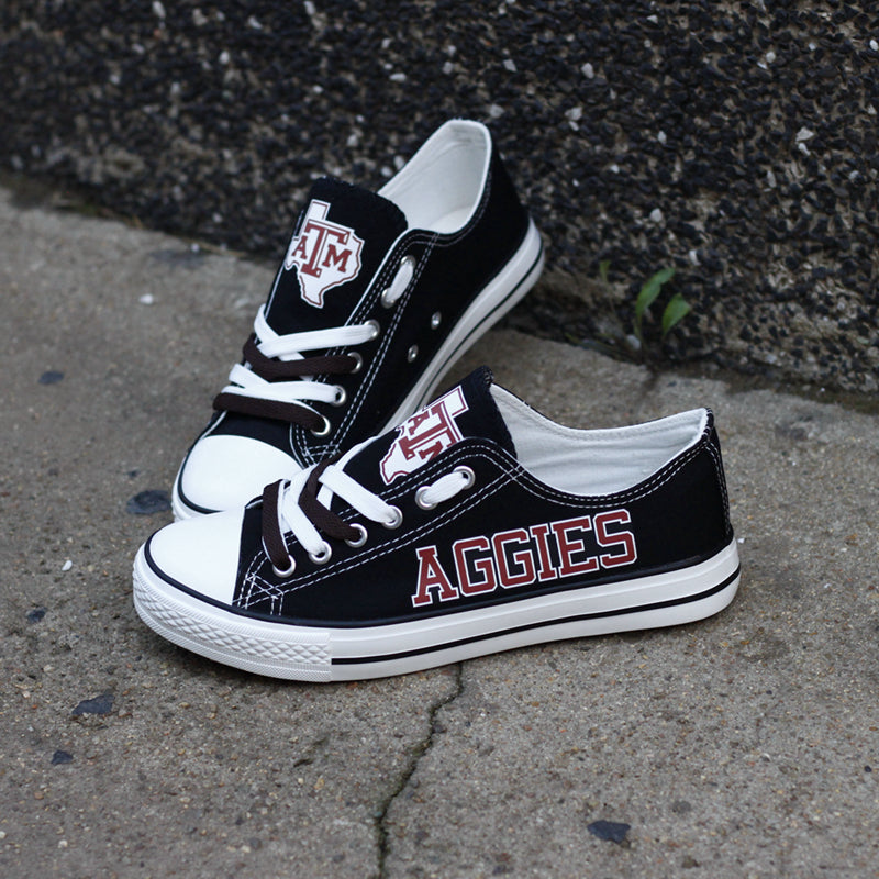 Texas A&M Aggies Limited Print NCAA College Students Low Top Canvas Shoes Sport Sneakers