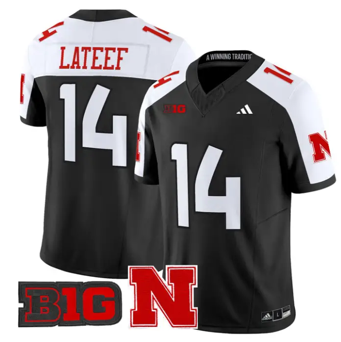 TJ Lateef Jersey #14 Nebraska Cornhuskers 2026 Vapor Stitched