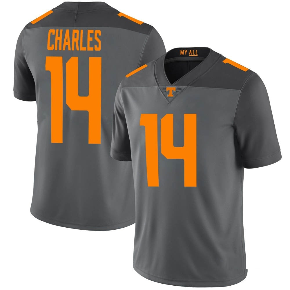 Tennessee Volunteers Christian Charles Jersey #14 College Football Gray