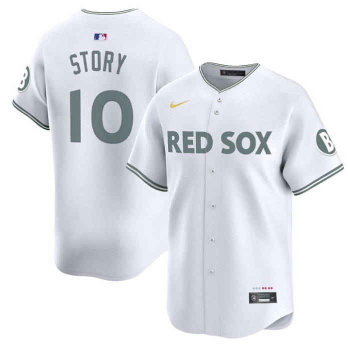 Trevor Story Jersey #10 Boston Red Sox 2025 City Connect Vapor Premier Limited Stitched White