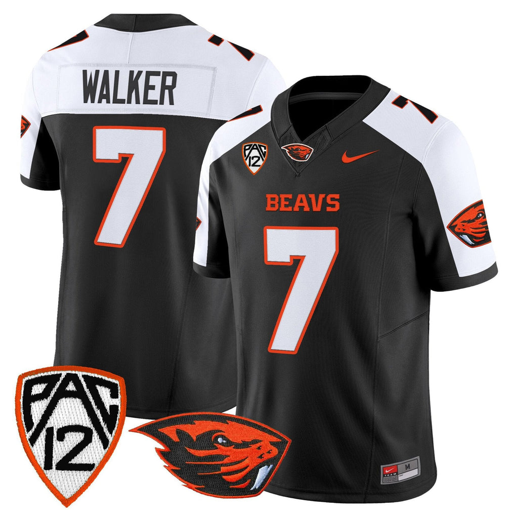 Trent Walker Jersey #7 Oregon State Beavers 2025 Limited Stitched Black Alter