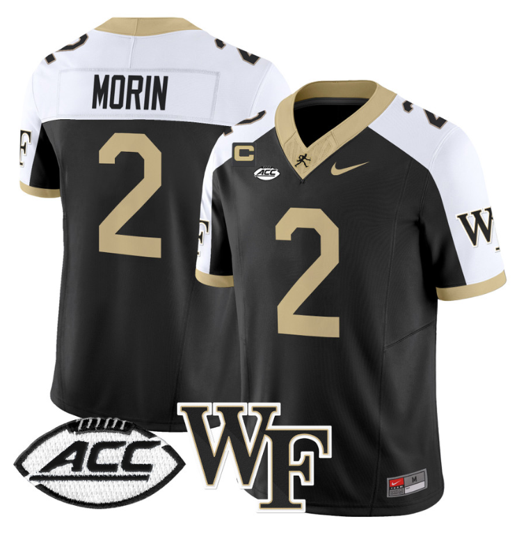 Taylor Morin Jersey #2 Wake Forest Demon Deacons 2024 Stitched Black Alternate