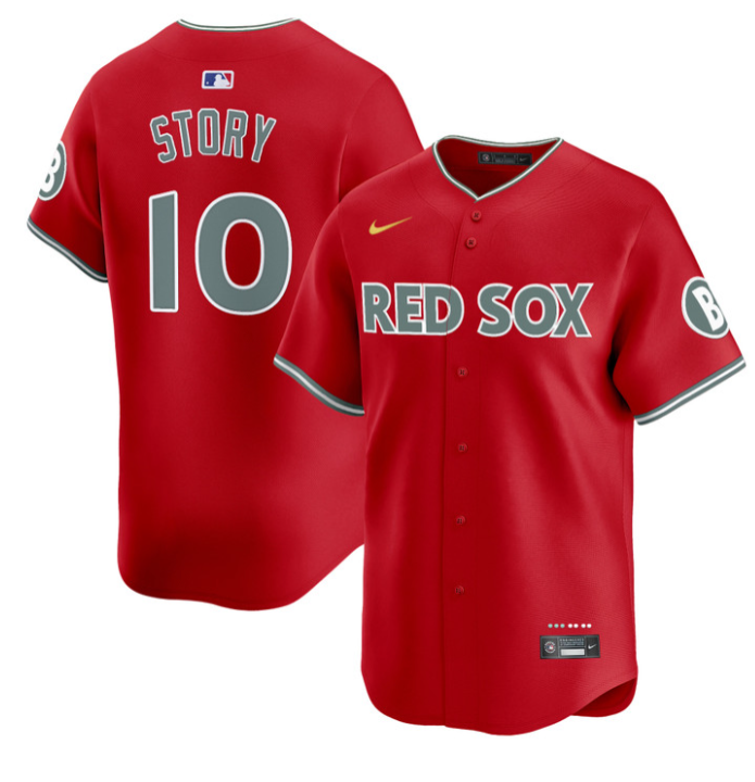 Trevor Story Jersey #10 Boston Red Sox 2025 City Connect Vapor Premier Limited Stitched Red