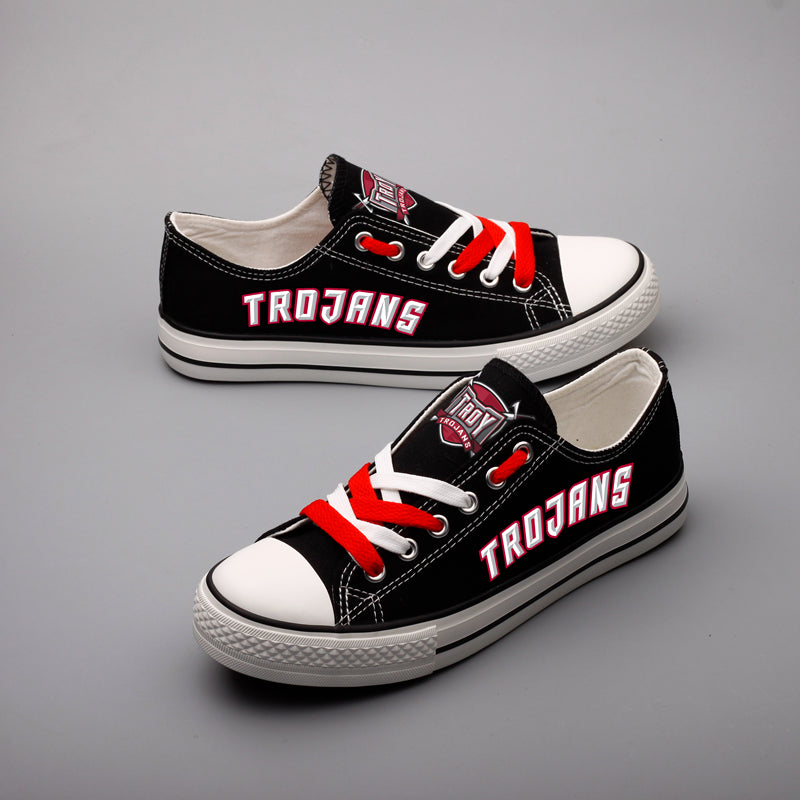 Troy Trojans Limited Print NCAA College Students Low Top Canvas Shoes Sport Sneakers