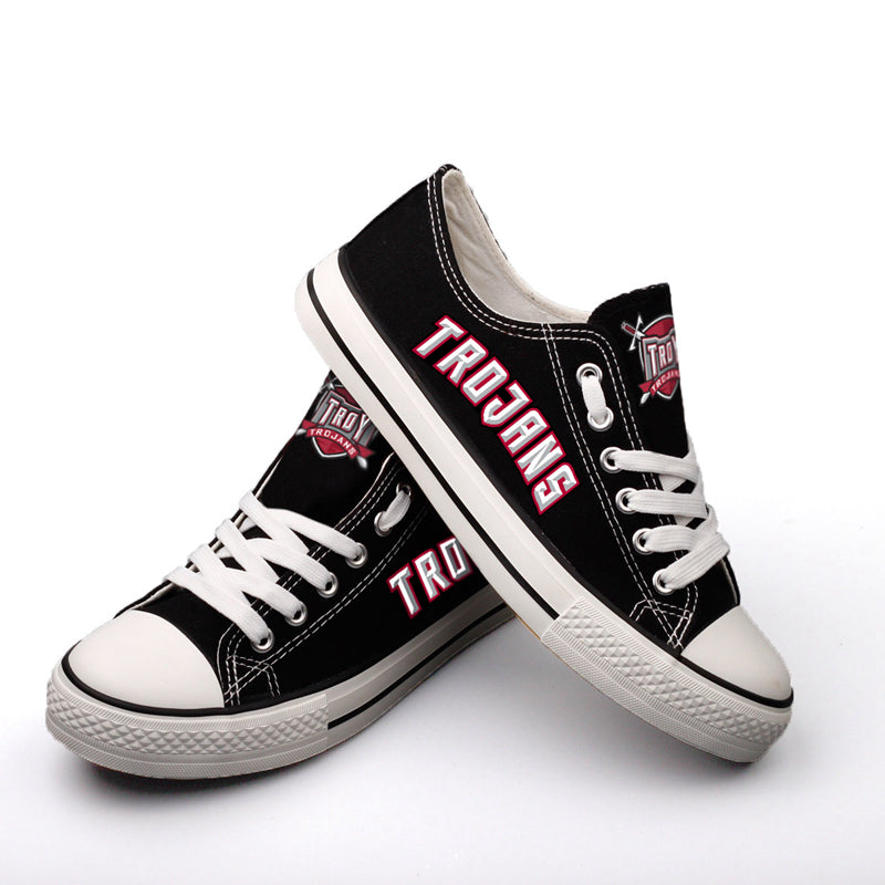 Troy Trojans Limited Print NCAA College Students Low Top Canvas Shoes Sport Sneakers