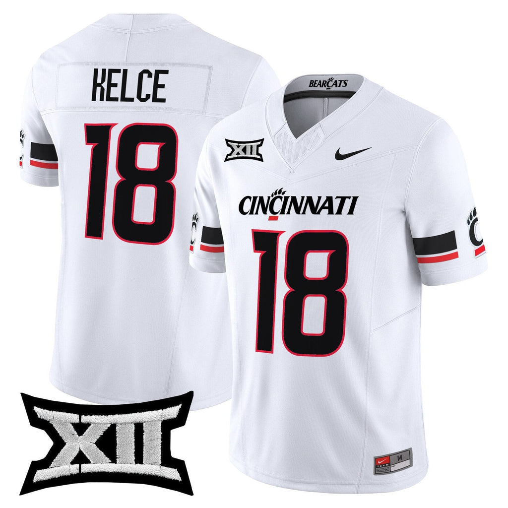 Travis Kelce Jersey #18 Cincinnati Bearcats 2025 Vapor Limited Stitched White