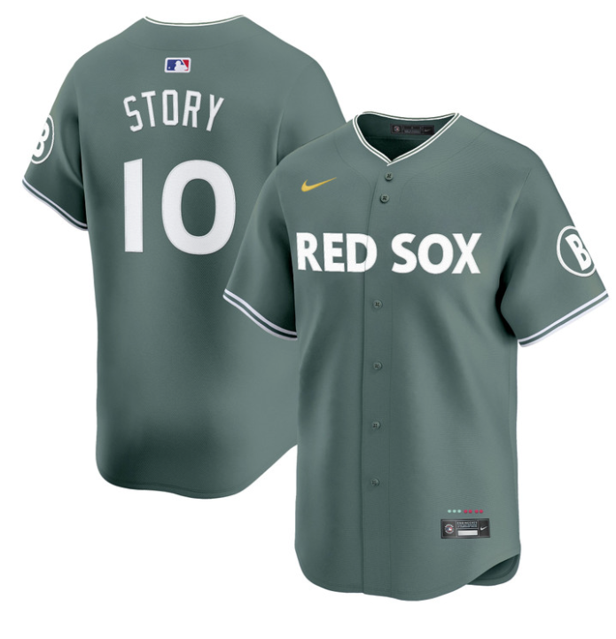 Trevor Story Jersey #10 Boston Red Sox 2025 City Connect Vapor Premier Limited Stitched Green