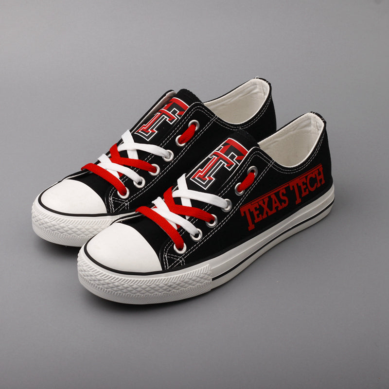 Texas Tech Red Raiders Limited Print NCAA College Students Low Top Canvas Shoes Sport Sneakers
