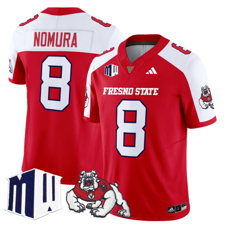 Tuasivi Nomura Jersey #8 Fresno State Bulldogs 2024 Stitched Red Alternate