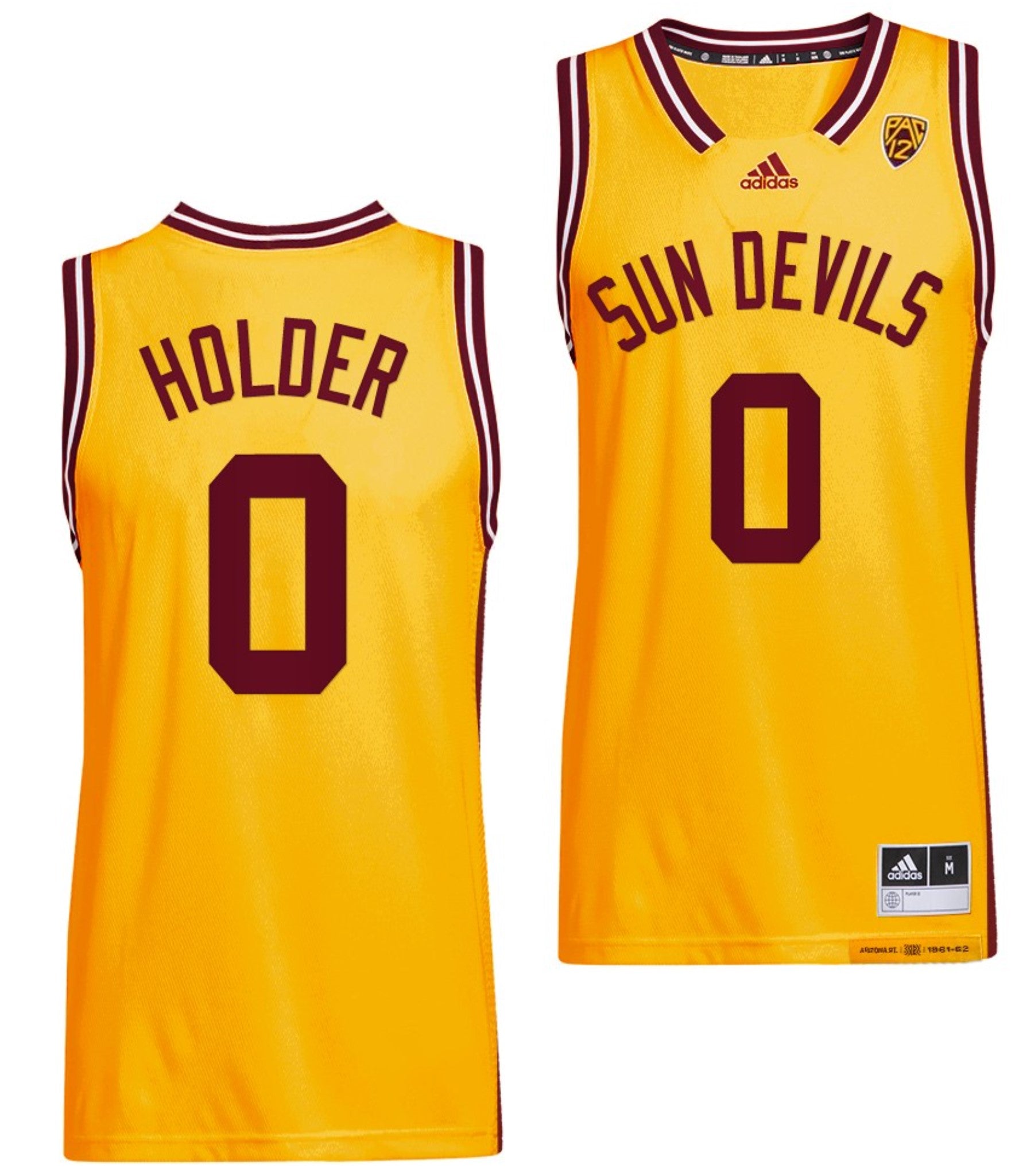 Tra Holder Jersey Arizona State Sun Devils College Basketball Gold #0