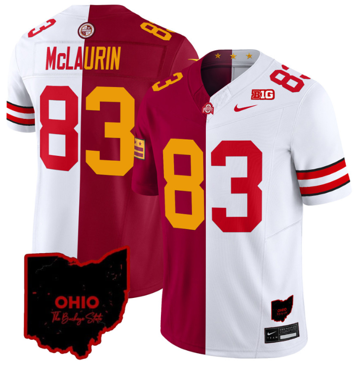Terry McLaurin Jersey #83 Ohio State Buckeyes Split Vapor V2 Football Stitched