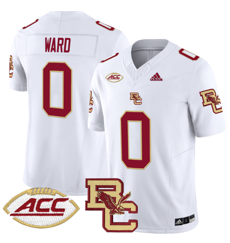 Treshaun Ward Jersey #0 Boston College Eagles 2024 Stitched White
