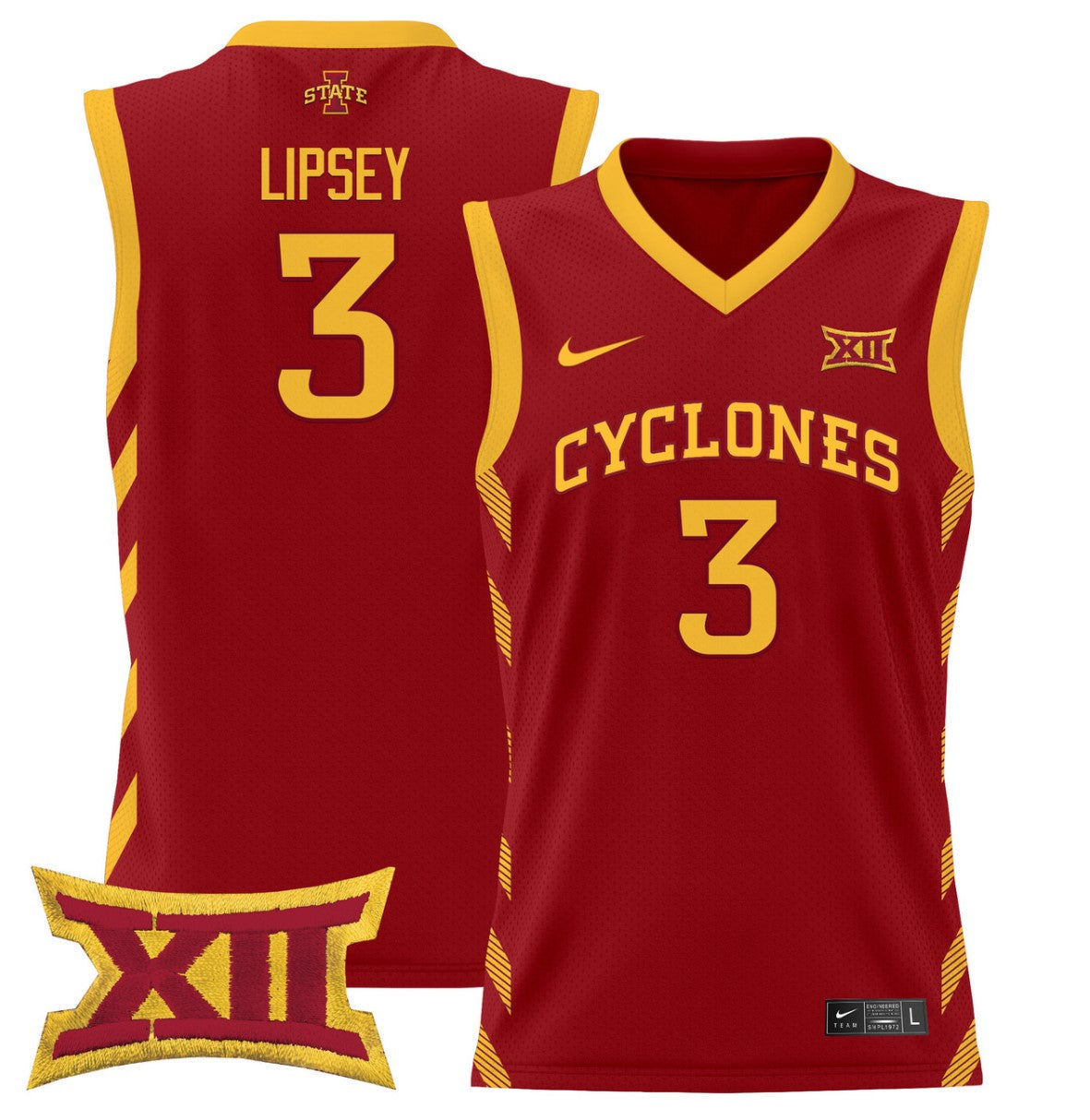 Tamin Lipsey Jersey #3 Iowa State 2024 Lightweight Basketball Cardinal