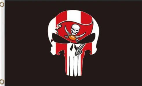Tampa Bay Buccaneers Black Flag 3X5 Ft Polyester Banner USA 90x150cm